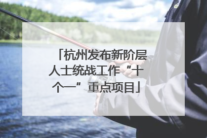 杭州发布新阶层人士统战工作“十个一”重点项目