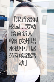 果香浸润校园，劳动培育新人 绵阳安州塔水初中开展劳动实践活动