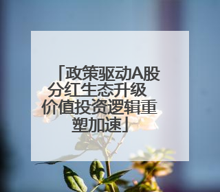 政策驱动A股分红生态升级 价值投资逻辑重塑加速