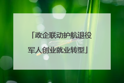 政企联动护航退役军人创业就业转型