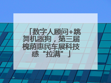 数字人顾问+跳舞机器狗，第三届槐荫惠民车展科技感“拉满”