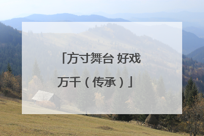 方寸舞台 好戏万千（传承）