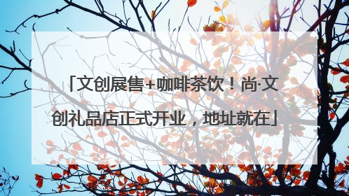 文创展售+咖啡茶饮！尚·文创礼品店正式开业，地址就在
