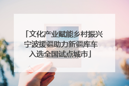 文化产业赋能乡村振兴 宁波援疆助力新疆库车入选全国试点城市