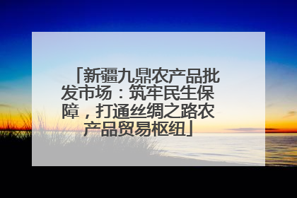 新疆九鼎农产品批发市场：筑牢民生保障，打通丝绸之路农产品贸易枢纽