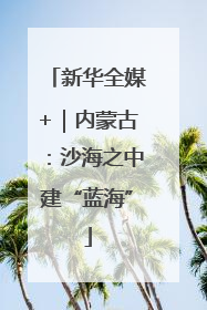 新华全媒+｜内蒙古：沙海之中建“蓝海”