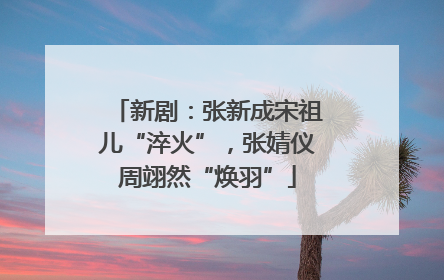 新剧：张新成宋祖儿“淬火”，张婧仪周翊然“焕羽”