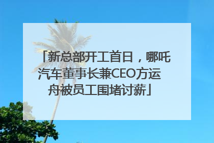 新总部开工首日，哪吒汽车董事长兼CEO方运舟被员工围堵讨薪
