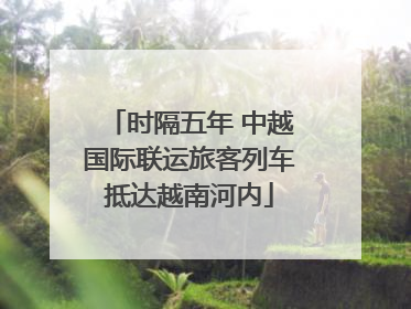 时隔五年 中越国际联运旅客列车抵达越南河内