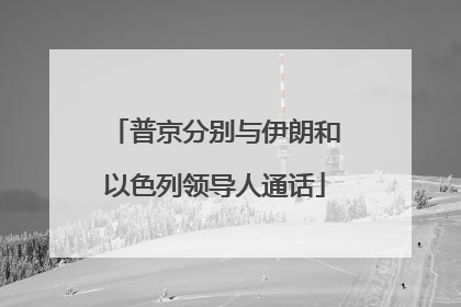 普京分别与伊朗和以色列领导人通话
