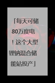 每天可储80万度电！这个大型锂钠混合储能站投产
