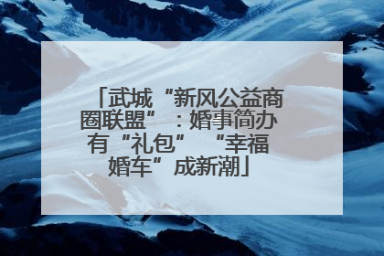 武城“新风公益商圈联盟”：婚事简办有“礼包” “幸福婚车”成新潮