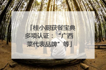 桂小厨获餐宝典多项认证：“广西菜代表品牌”等