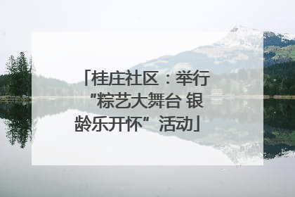 桂庄社区：举行“粽艺大舞台 银龄乐开怀”活动