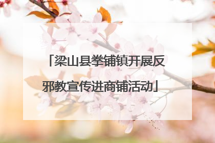梁山县拳铺镇开展反邪教宣传进商铺活动
