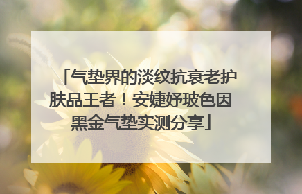 气垫界的淡纹抗衰老护肤品王者！安婕妤玻色因黑金气垫实测分享