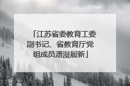 江苏省委教育工委副书记、省教育厅党组成员潘漫履新