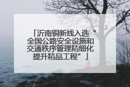 沂南铜新线入选“全国公路安全设施和交通秩序管理精细化提升精品工程”