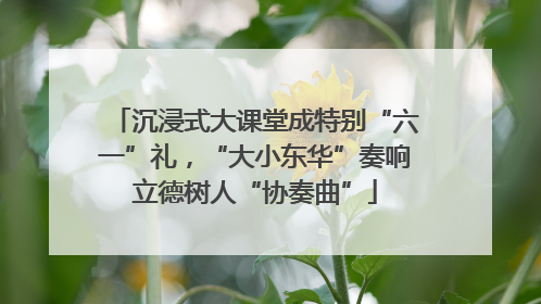 沉浸式大课堂成特别“六一”礼，“大小东华”奏响立德树人“协奏曲”