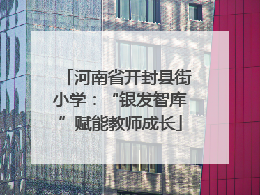 河南省开封县街小学：“银发智库”赋能教师成长