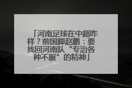 河南足球在中超咋样？前国脚赵鹏：要找回河南队“专治各种不服”的精神