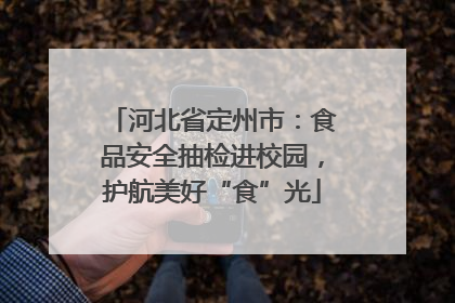 河北省定州市：食品安全抽检进校园，护航美好“食”光
