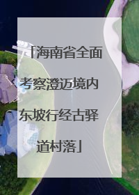 海南省全面考察澄迈境内东坡行经古驿道村落