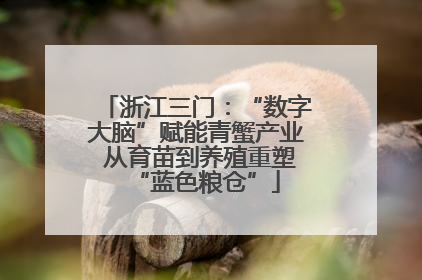 浙江三门：“数字大脑”赋能青蟹产业 从育苗到养殖重塑“蓝色粮仓”