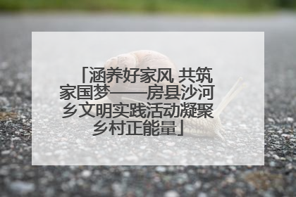 涵养好家风 共筑家国梦——房县沙河乡文明实践活动凝聚乡村正能量