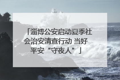 淄博公安启动夏季社会治安清查行动 当好平安“守夜人”