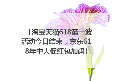 淘宝天猫618第一波活动今日结束，京东618年中大促红包加码