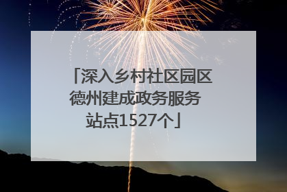 深入乡村社区园区 德州建成政务服务站点1527个