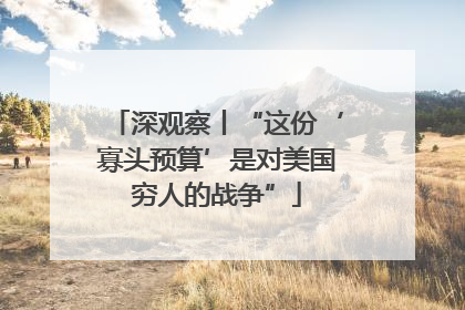 深观察丨“这份‘寡头预算’是对美国穷人的战争”