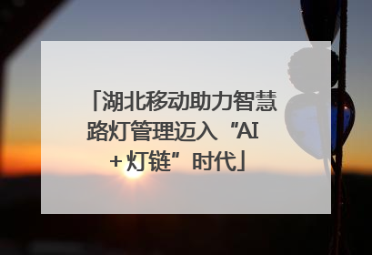 湖北移动助力智慧路灯管理迈入“AI＋灯链”时代