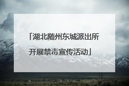 湖北随州东城派出所开展禁毒宣传活动
