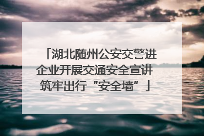 湖北随州公安交警进企业开展交通安全宣讲筑牢出行“安全墙”
