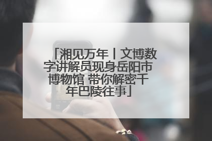 湘见万年丨文博数字讲解员现身岳阳市博物馆 带你解密千年巴陵往事