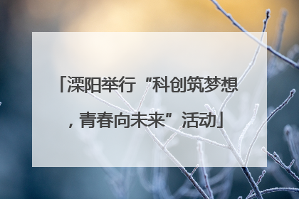 溧阳举行“科创筑梦想，青春向未来”活动