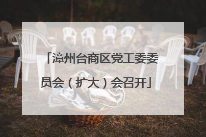 漳州台商区党工委委员会（扩大）会召开