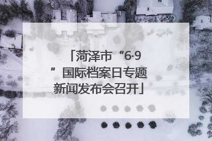 菏泽市“6·9”国际档案日专题新闻发布会召开