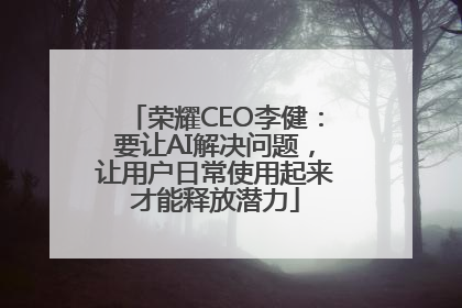 荣耀CEO李健：要让AI解决问题，让用户日常使用起来才能释放潜力