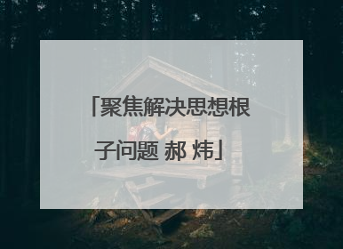 聚焦解决思想根子问题 郝 炜