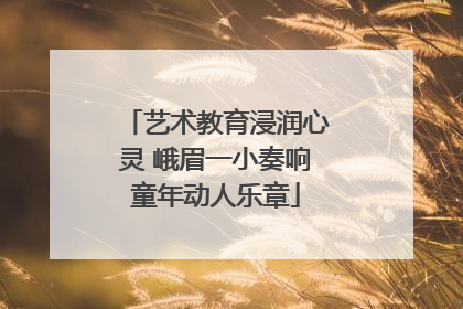 艺术教育浸润心灵 峨眉一小奏响童年动人乐章