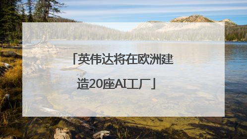 英伟达将在欧洲建造20座AI工厂