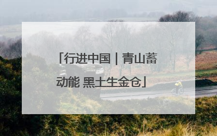 行进中国｜青山蓄动能 黑土生金仓