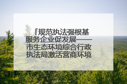 规范执法强根基 服务企业促发展——市生态环境综合行政执法局激活营商环境“绿色动能”