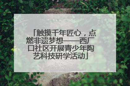 触摸千年匠心，点燃非遗梦想——西厂口社区开展青少年陶艺科技研学活动