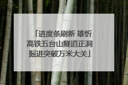 进度条刷新 雄忻高铁五台山隧道正洞掘进突破万米大关