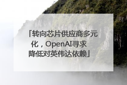转向芯片供应商多元化，OpenAI寻求降低对英伟达依赖