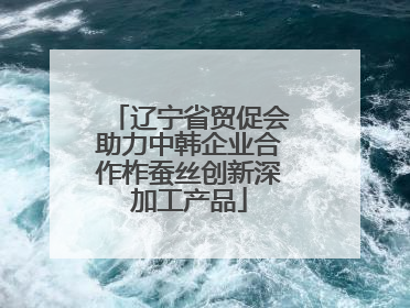 辽宁省贸促会助力中韩企业合作柞蚕丝创新深加工产品